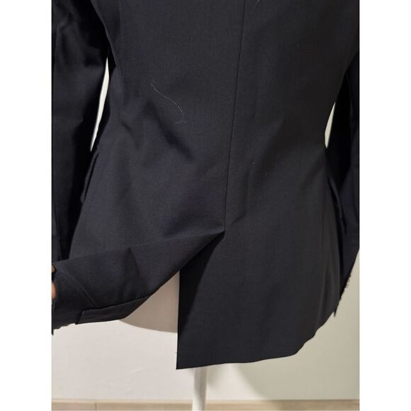 Burberry London Bromwell blue blazer jacket wool blend silver button 8 - Picture 6 of 16